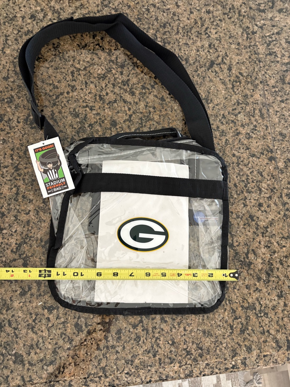 Stadium Friendly Bag Green Bay Packers NFL Clear Crossbody Bag Shoulder Strap